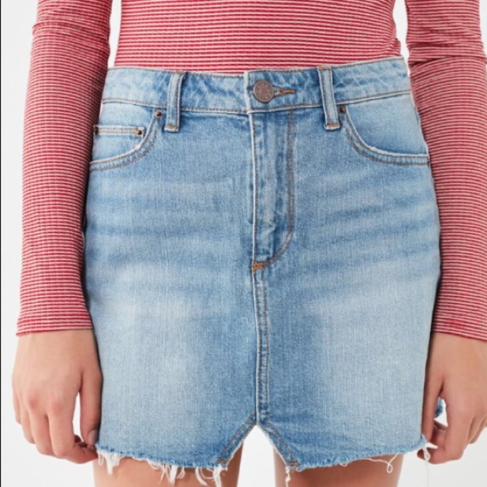 BDG notched denim mini skirt
